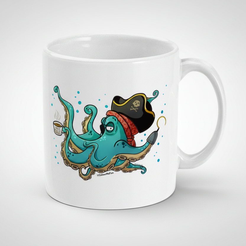 Grumpy Kraken Ceramic Mug