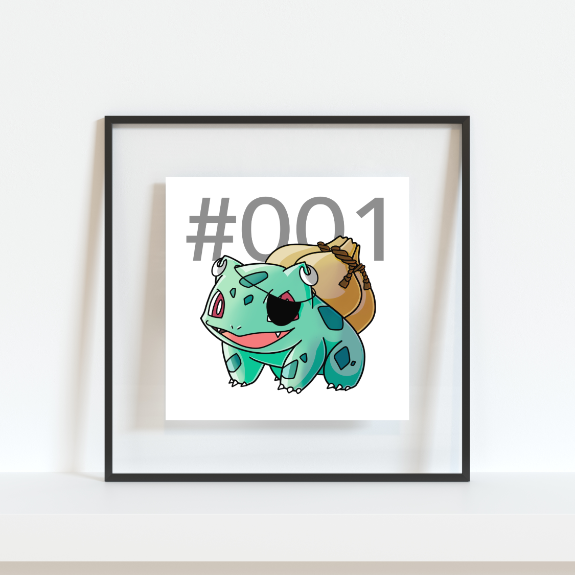 Bulbasuar Pokemon Pirate Gamer Art Print