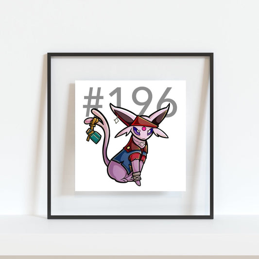Espeon Pokemon Pirate Gamer Art Print