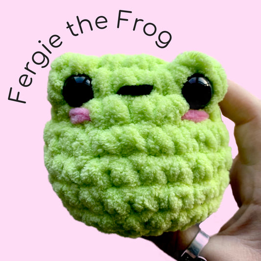 Fergie the Frog Crochet Plushie - Made to order