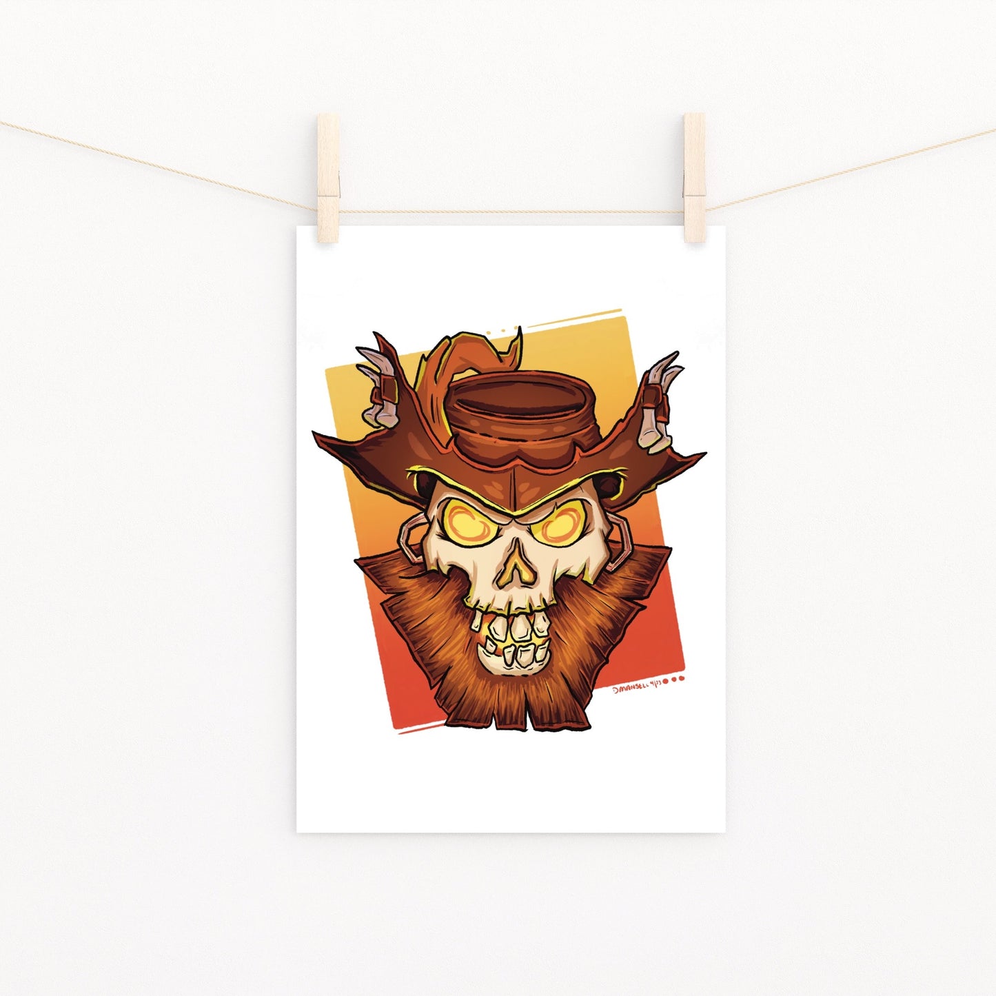Flameheart Sea of Thieves Inspired Gamer Art Print