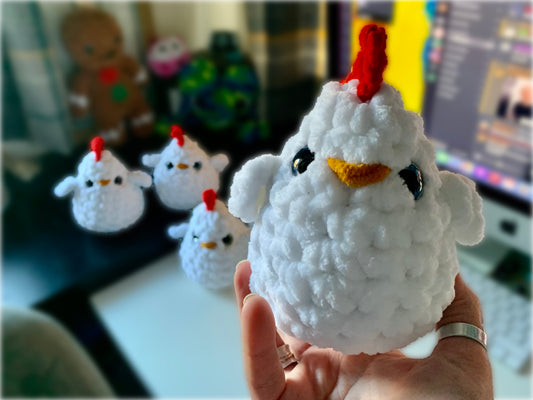 Chicken Crochet Plushie - Made to order
