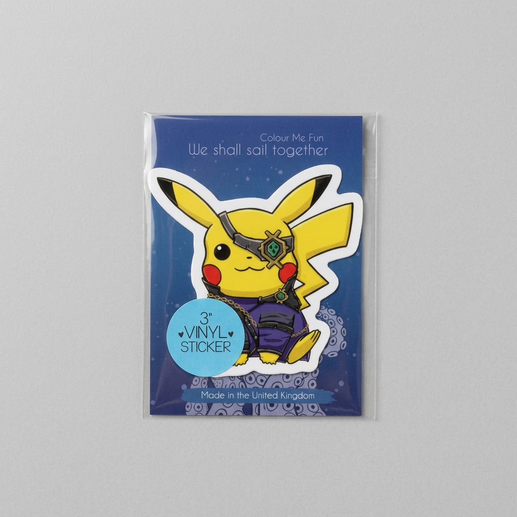 Pikachu Pirate Pokemon Vinyl Sticker