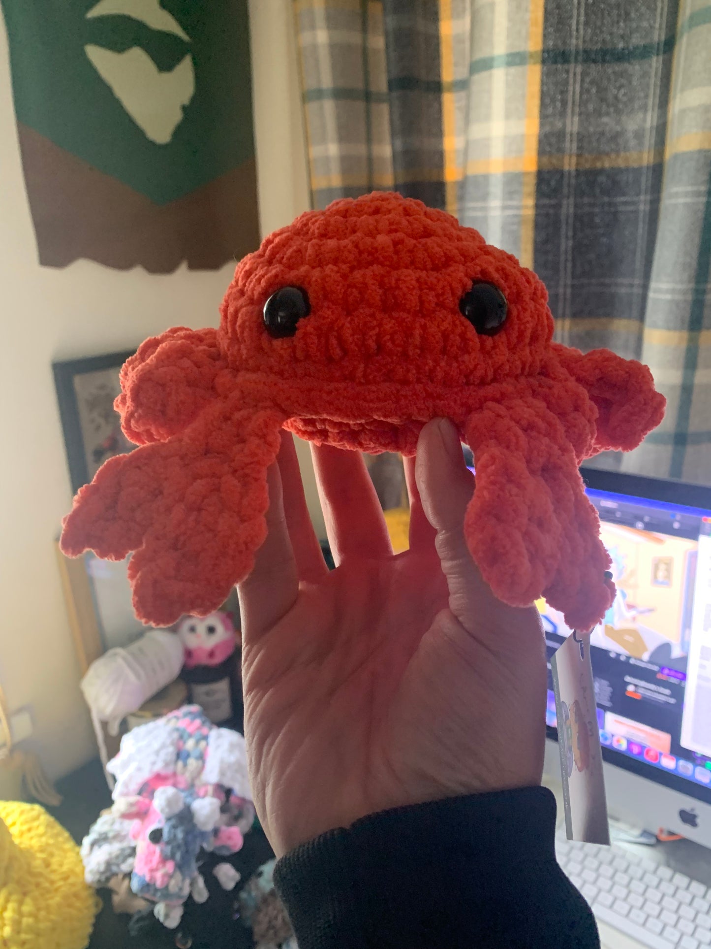 Crab Crochet Plushie - Made to order