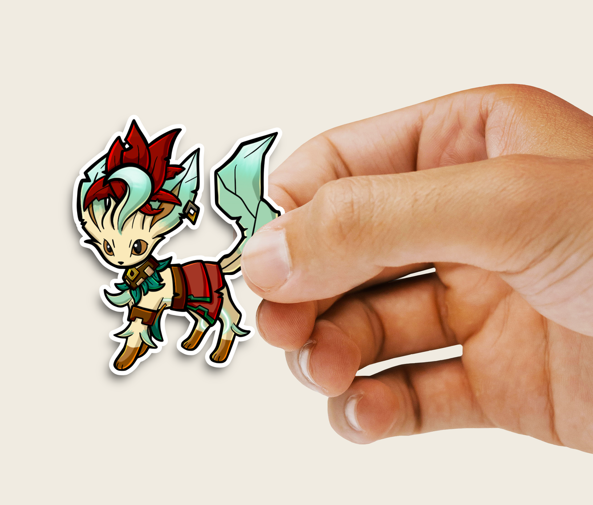 Leafeon Pirate Pokemon Vinyl Sticke