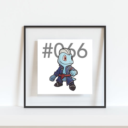 Machop Pokemon Pirate Gamer Art Print