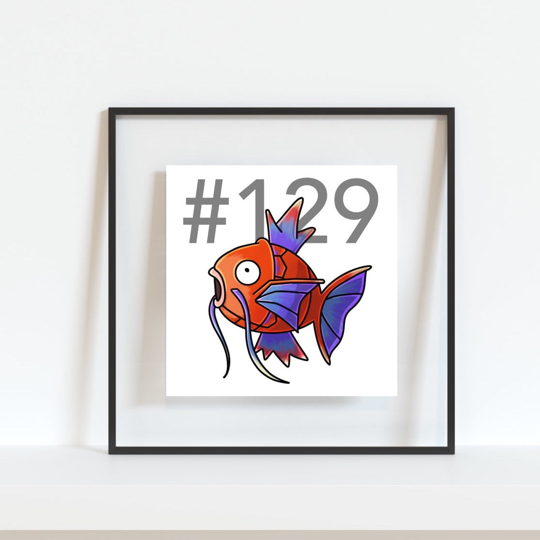 Magikarp Pokemon Pirate Gamer Art Print