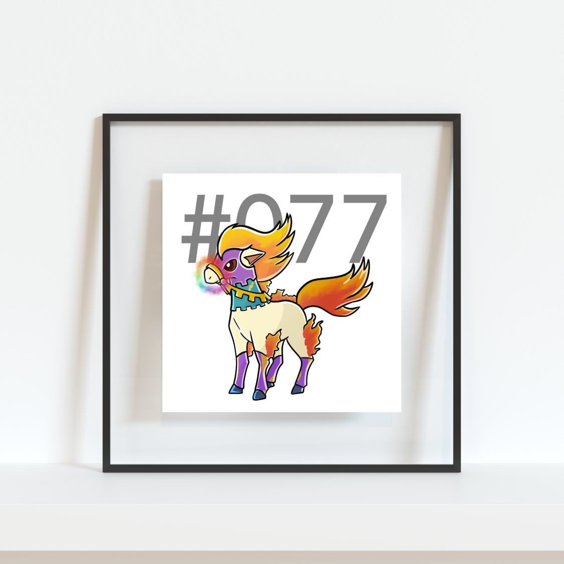 Ponyta Pokemon Pirate Gamer Art Print