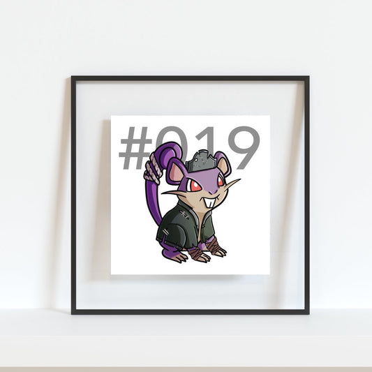 Ratata Pokemon Pirate Gamer Art Print