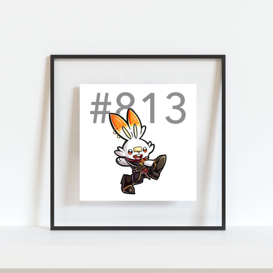 Scorbunny Pokemon Pirate Gamer Art Print