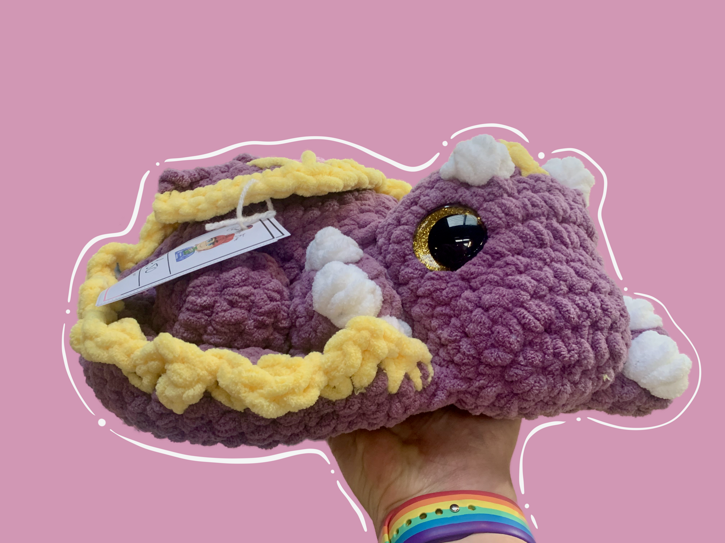 Sleepy Dragon Crochet Plush – Handmade Plush Toy for Cuddles & Decor