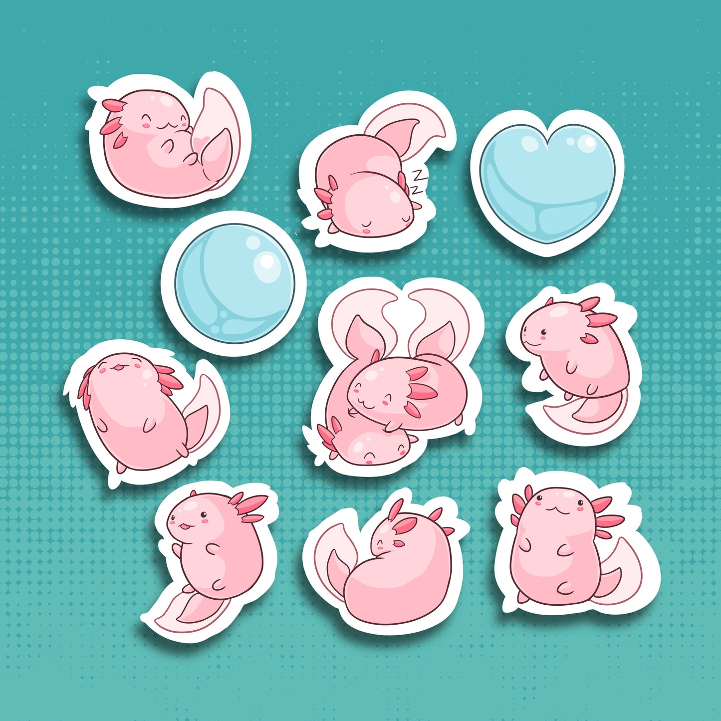 Axolotl Sticker Set