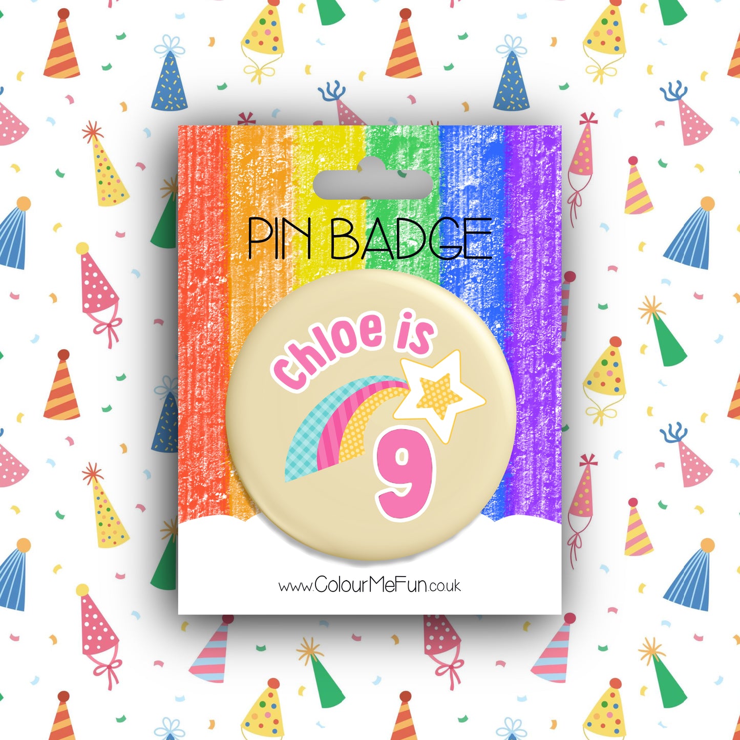 Personalised Star Birthday Badge