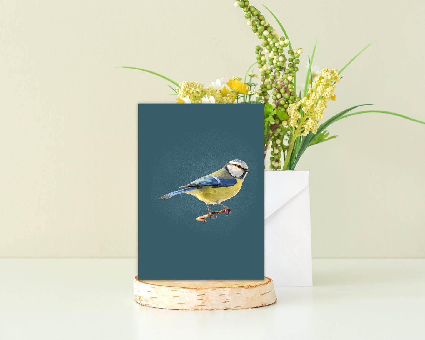 Blue Tit Greeting Card