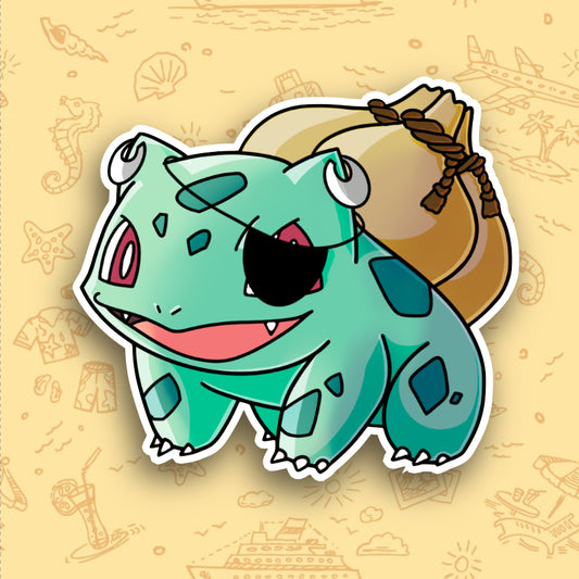 Bulbasaur Pirate Pokemon Vinyl Sticker