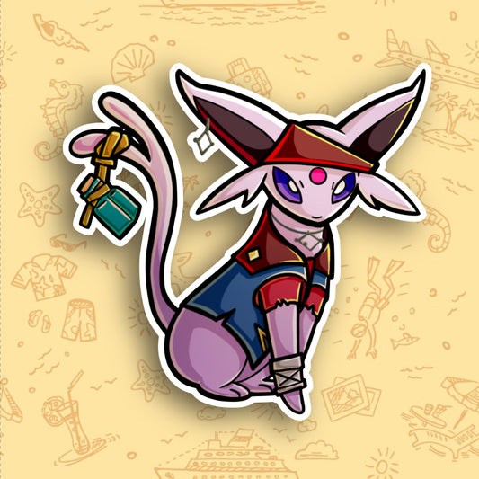 Espeon Pirate Pokemon Vinyl Sticker