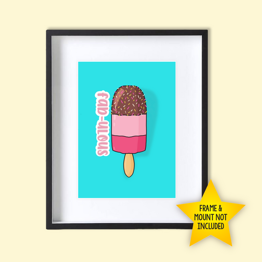 Retro 'Fab' Ice Lolly Print (5"x7")