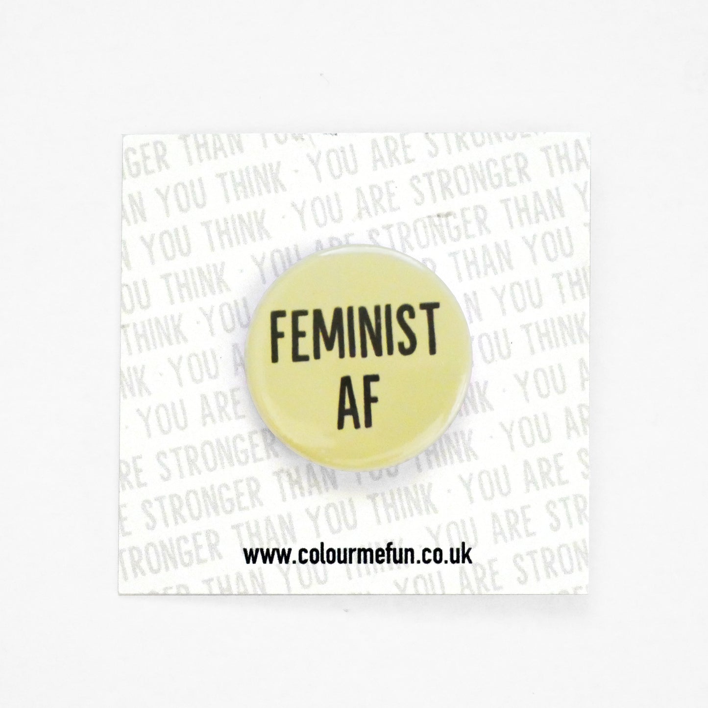 'Feminist AF' Feminist Pin Button Badge
