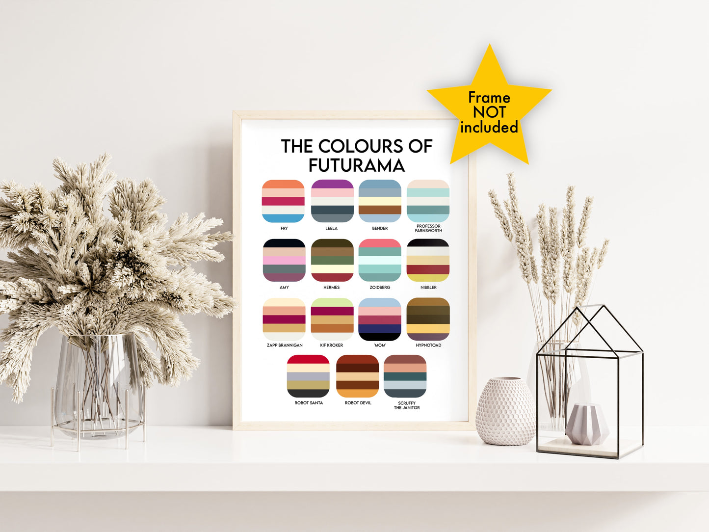 The Colours of Futurama Print (A4)
