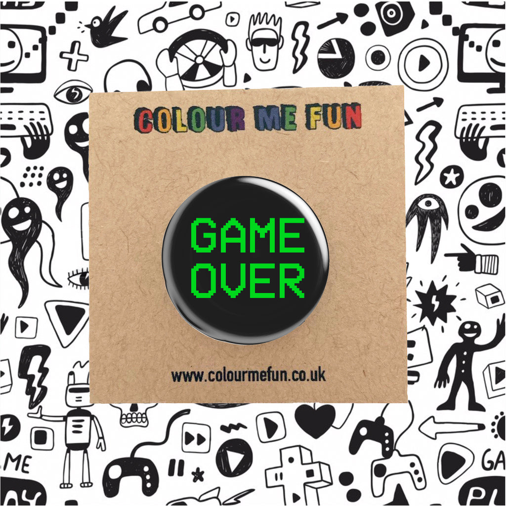 Game Over Gamer Pin Badge