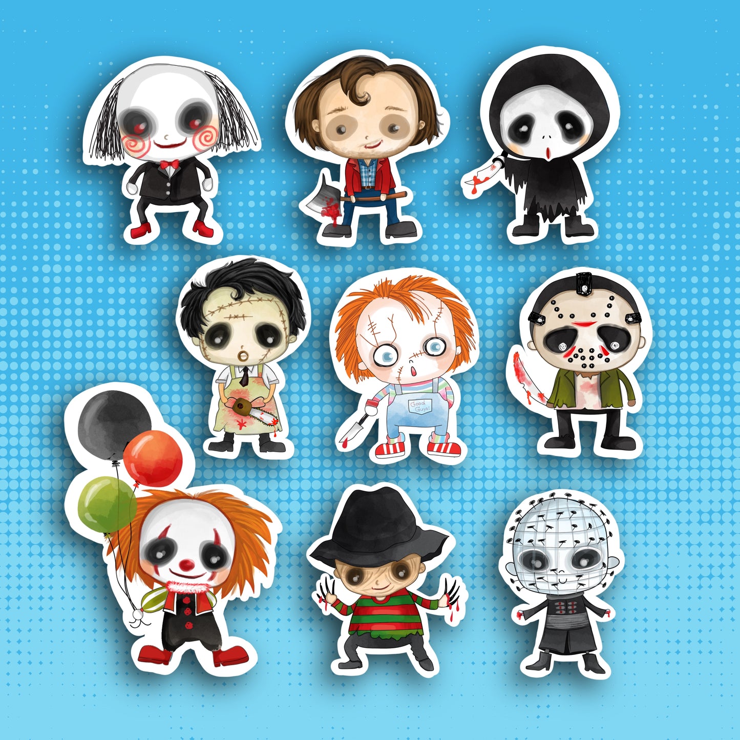 Horror Villain Sticker Set (Set 1)