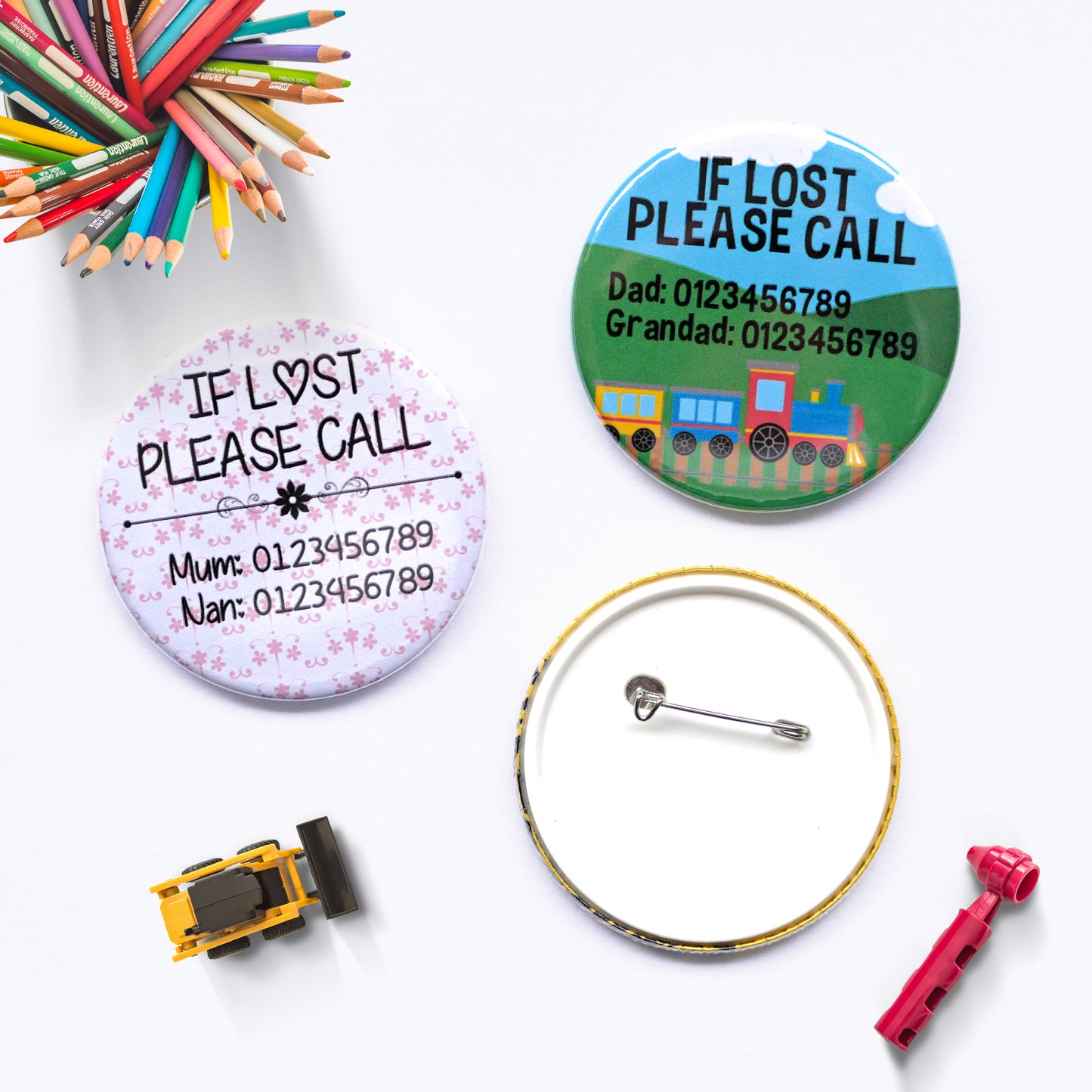 Lost Child Badge - Missing Child ID Button Badge