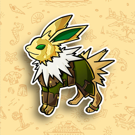 Jolteon Pirate Pokemon Vinyl Sticker