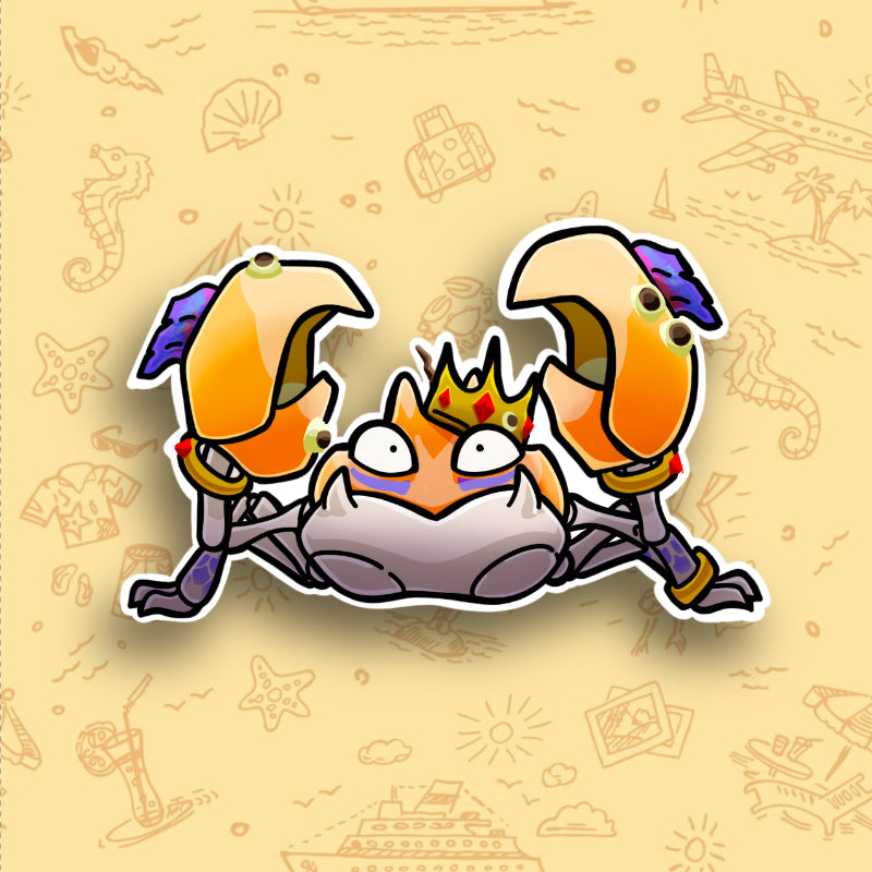 Krabby Pirate Pokemon Vinyl Sticker