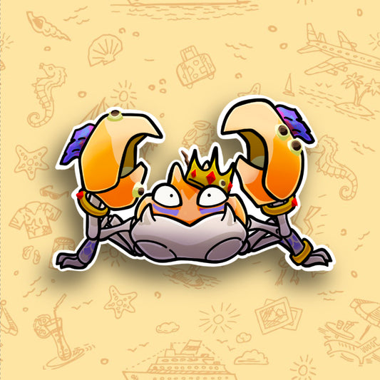 Krabby Pirate Pokemon Vinyl Sticker
