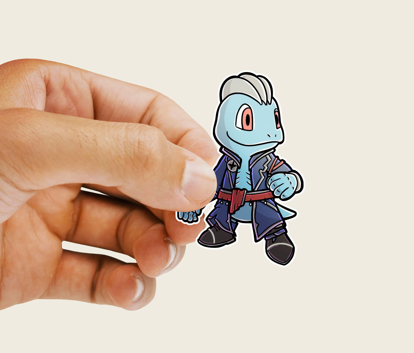 Machop Pirate Pokemon Vinyl Sticker