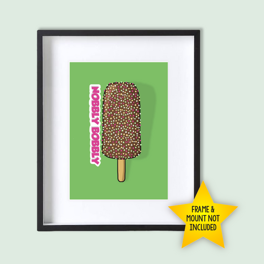 Retro 'Nobbly Bobbly' Ice Lolly Print (5"x7")