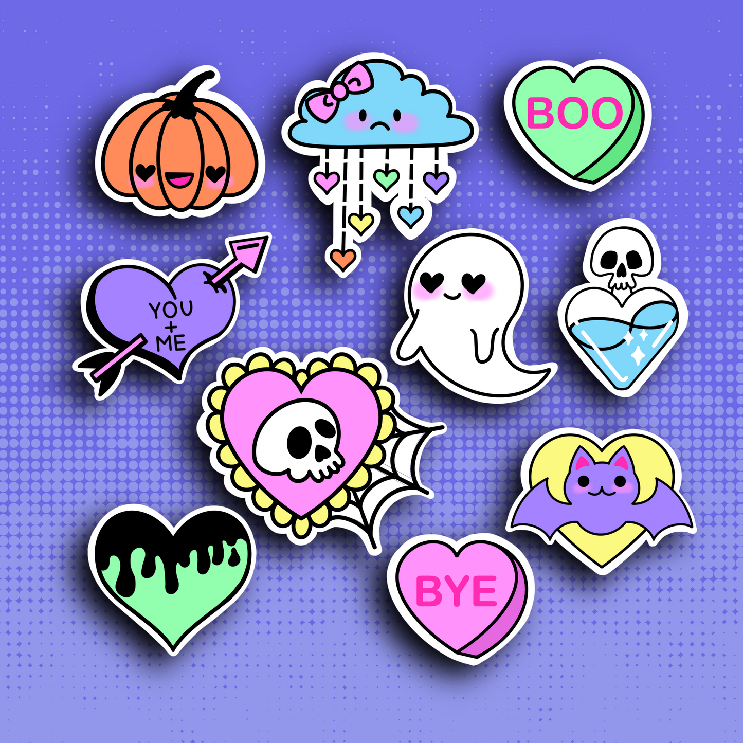Pastel Goth Sticker Set (Pink)