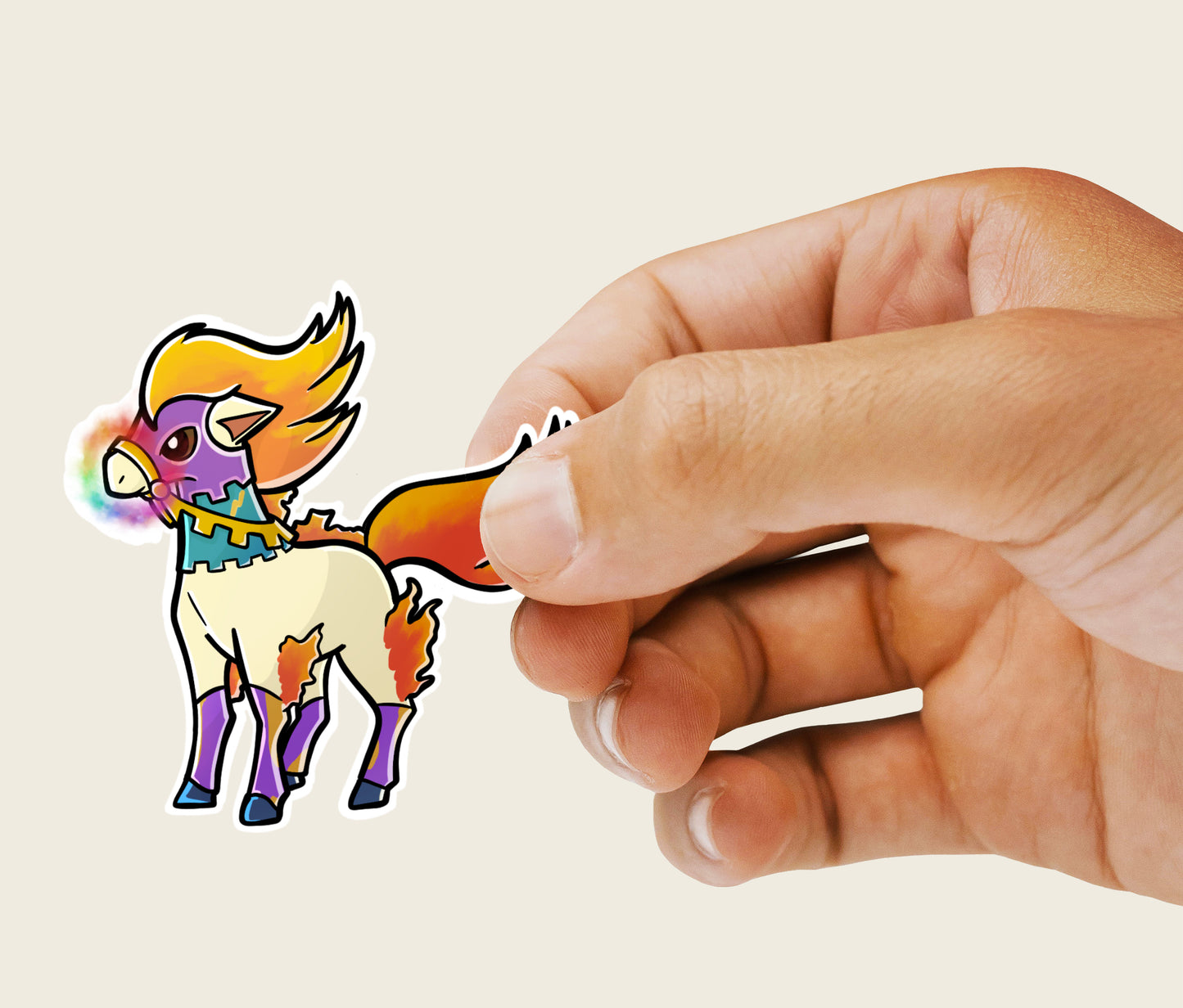 Ponyta Pirate Pokemon Vinyl Sticker