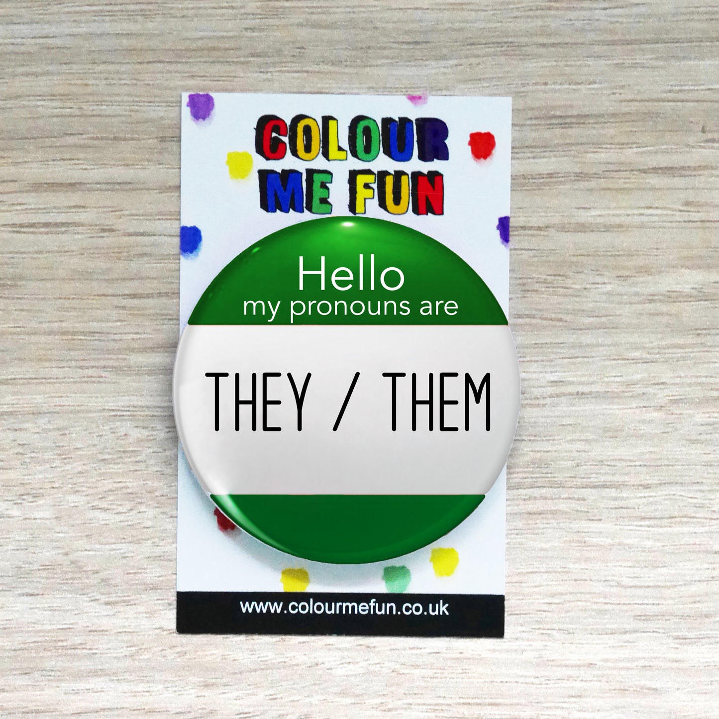 They/Them Personal Pronoun Pin Badge