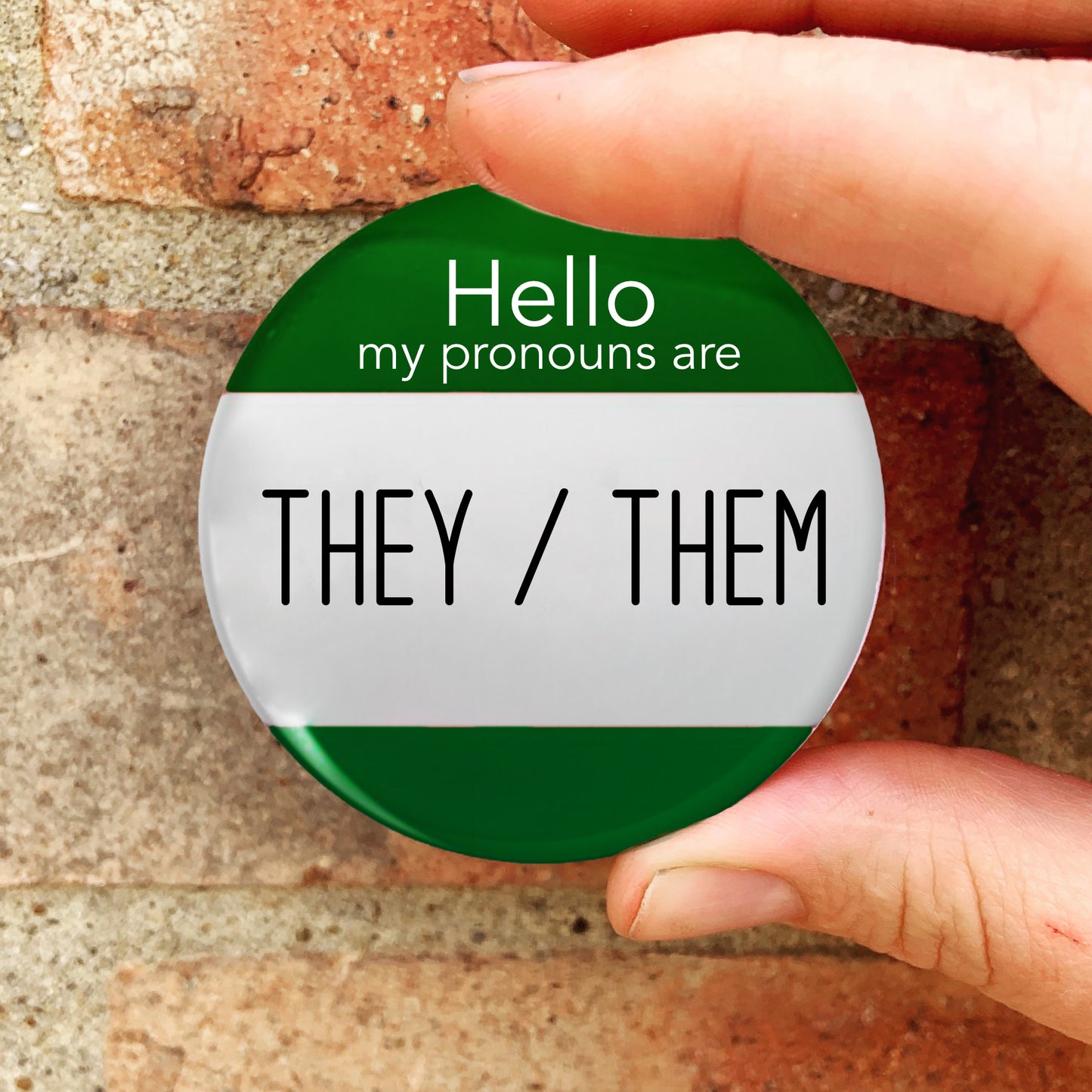 They/Them Personal Pronoun Pin Badge