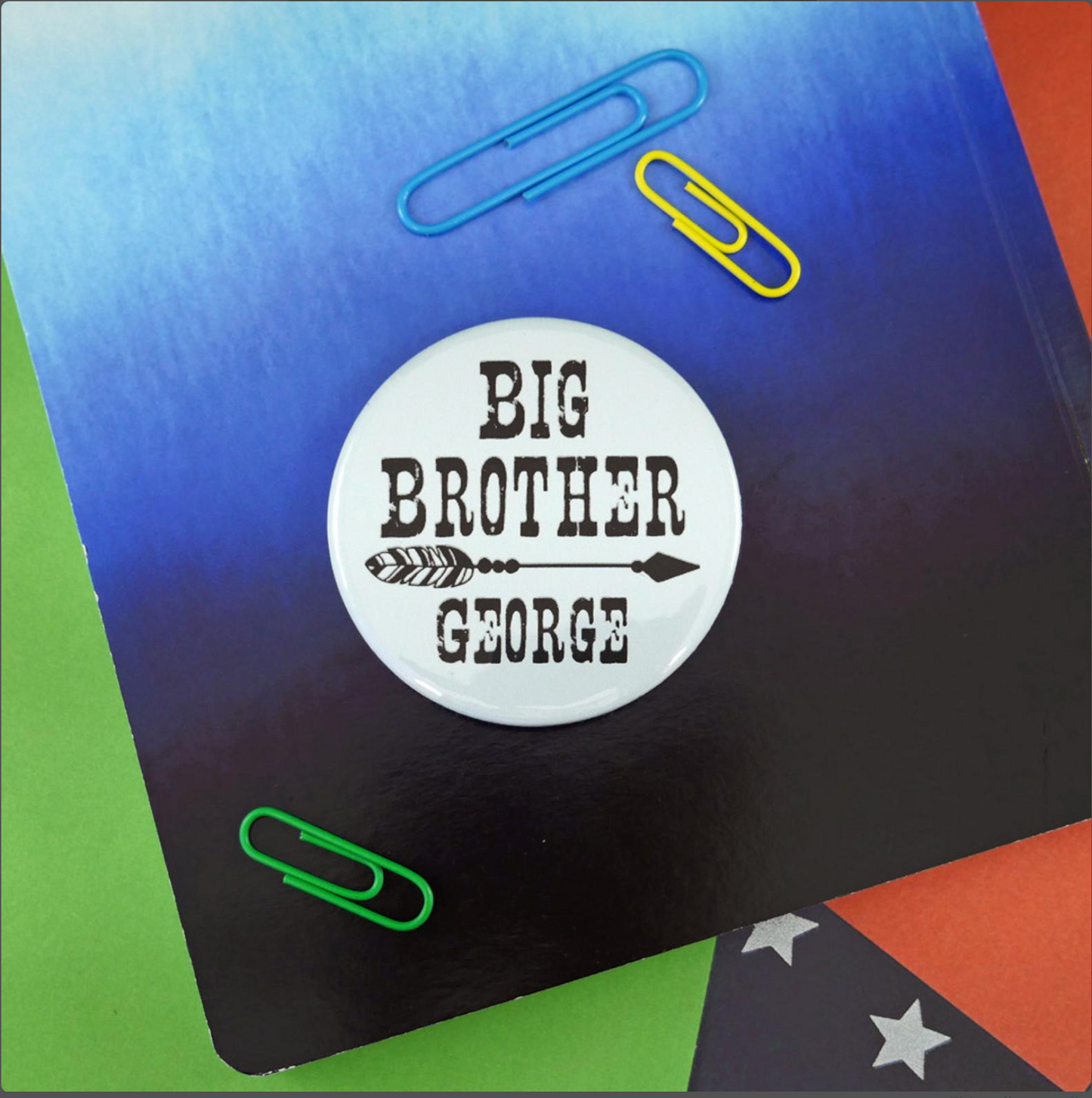 Personalised Big Brother Button Badge