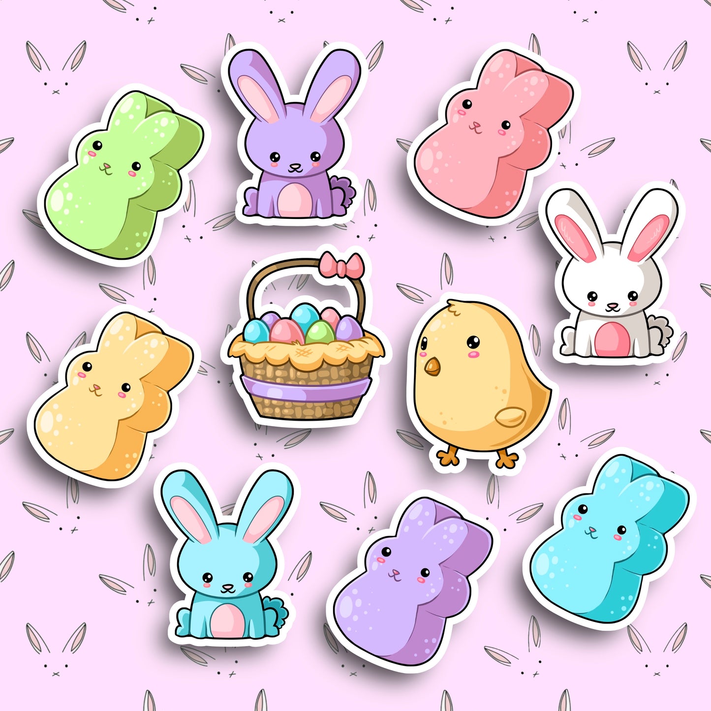 Happy Easter Sticker Set