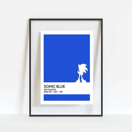 Retro Sonic Gamer Print (5"x7")