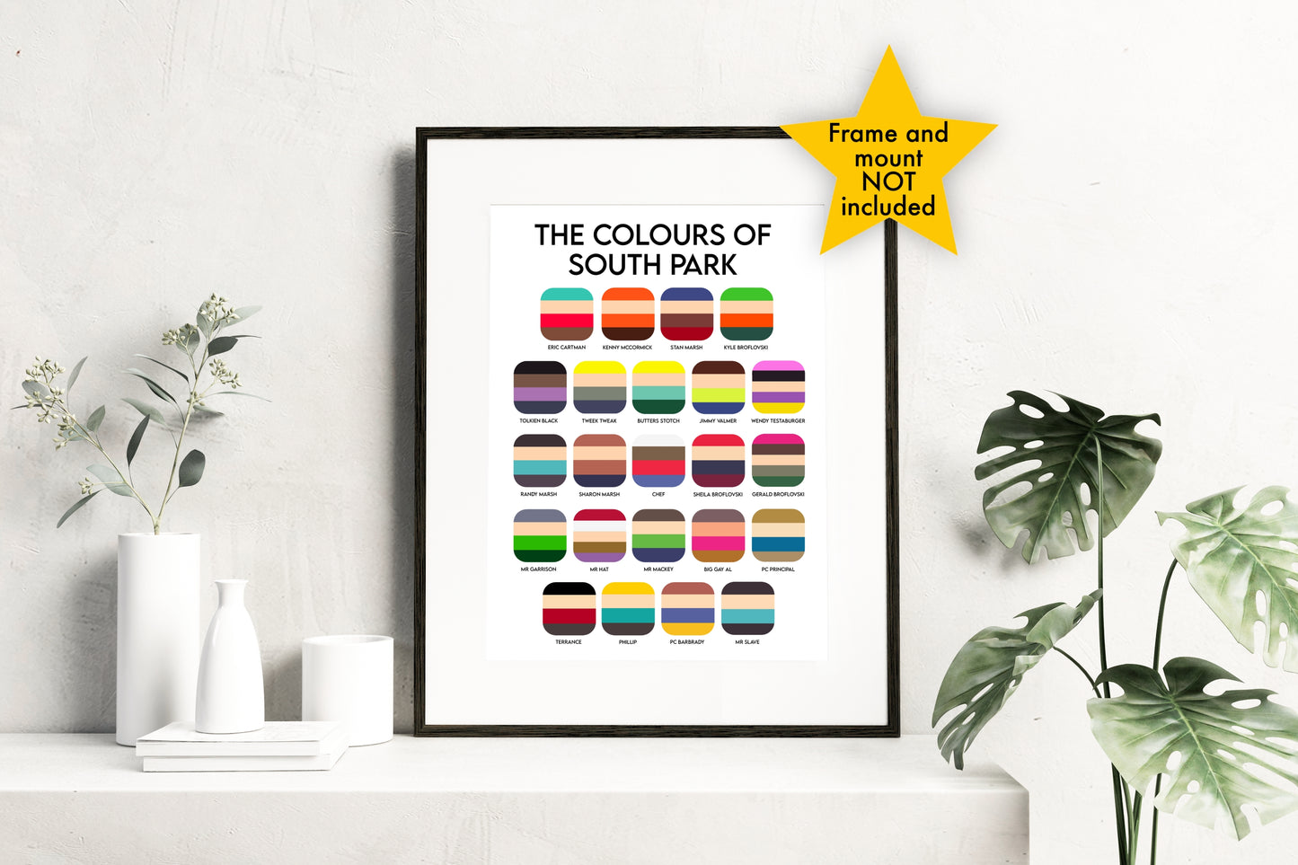 The Colours of South Park Print (A4)
