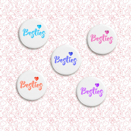 Besties Pin Badges