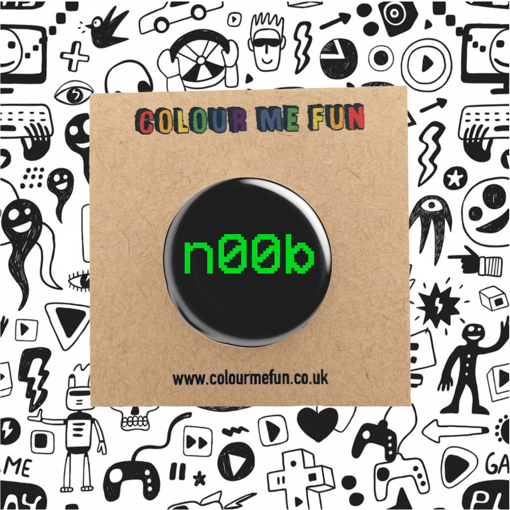 Noob Gamer Pin Badge