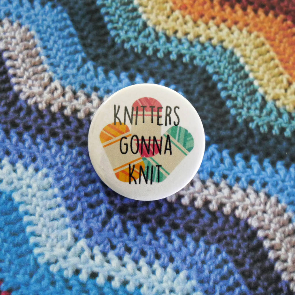 Knitting Button Badge Set