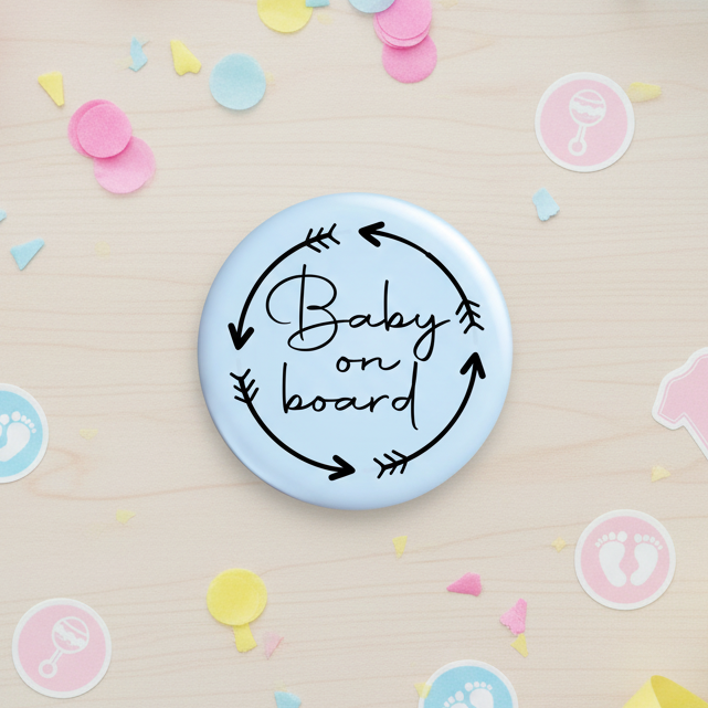 Baby On Board Button Badge