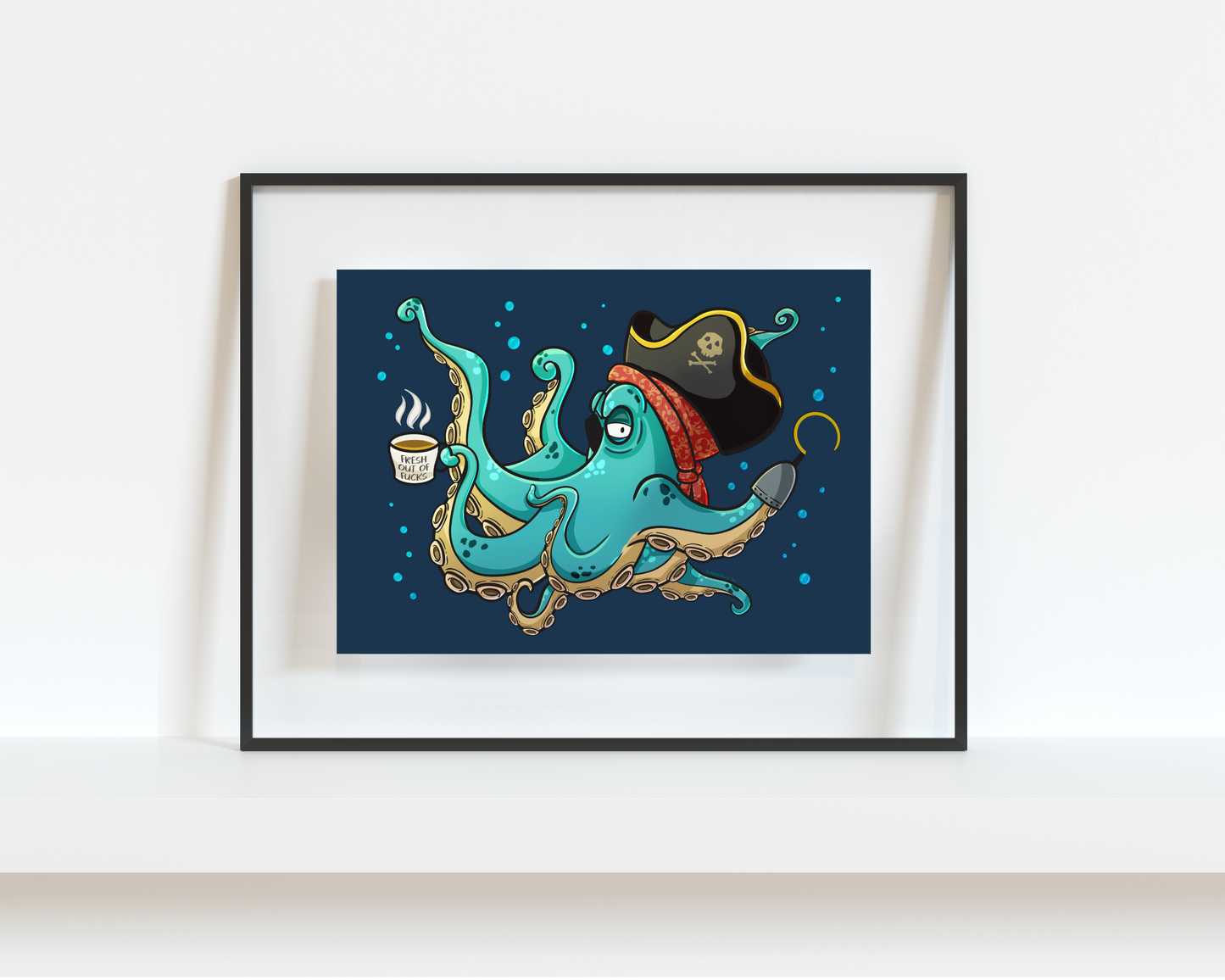 Grumpy Kraken Art Print (5x7" print)