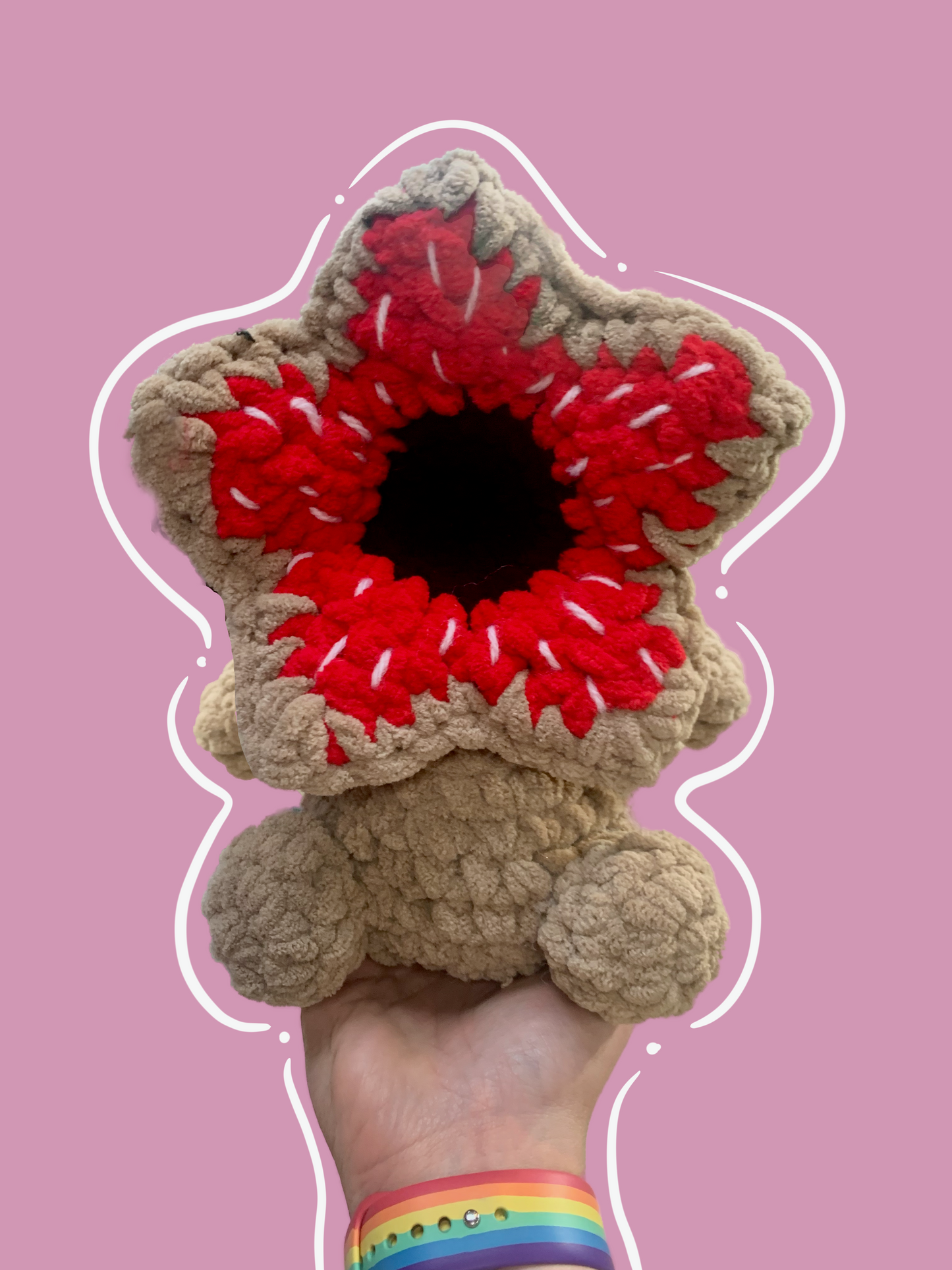 Large Demogorgon Crochet Plush – 6" tall