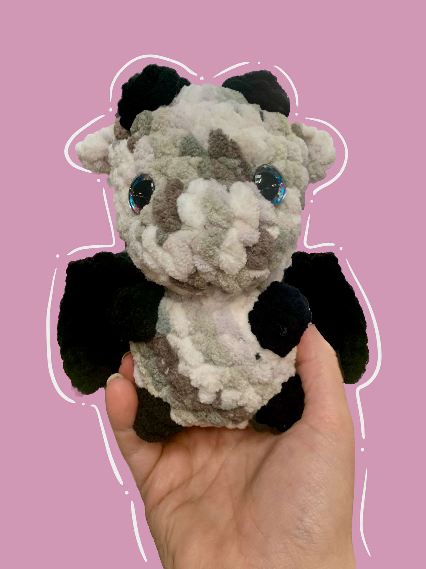 Standing Dragon Crochet Plush