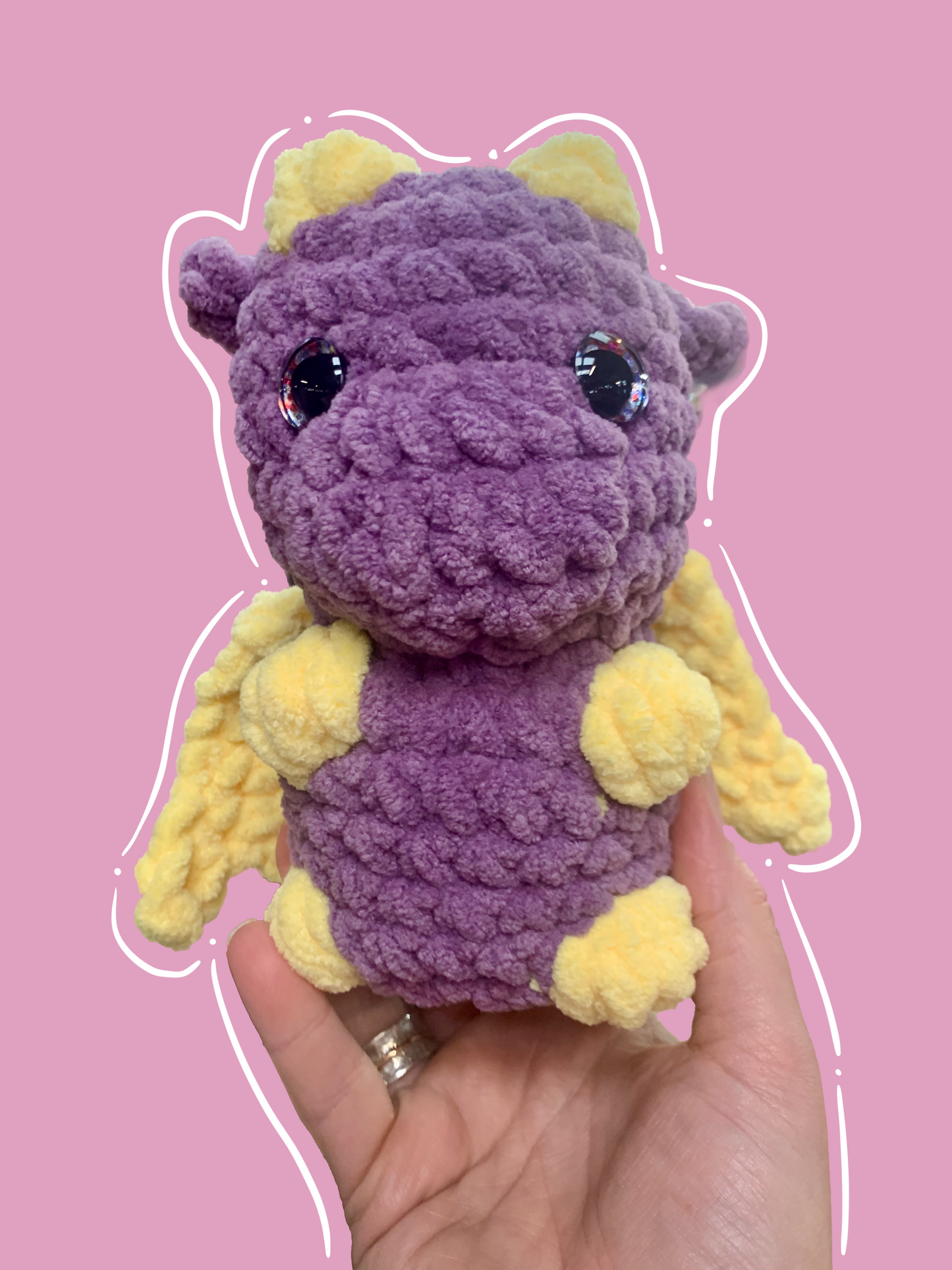 Standing Dragon Crochet Plush