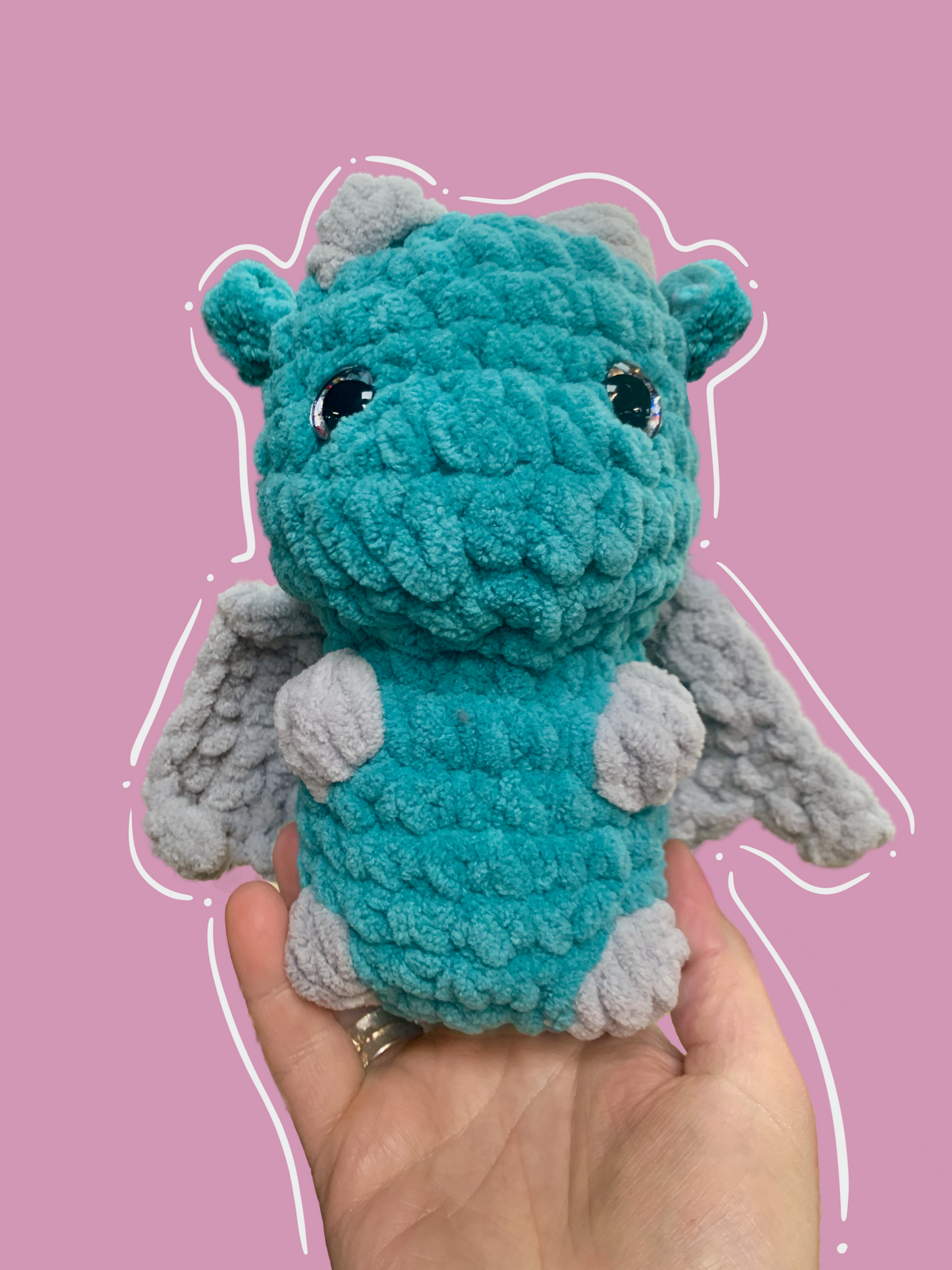 Standing Dragon Crochet Plush