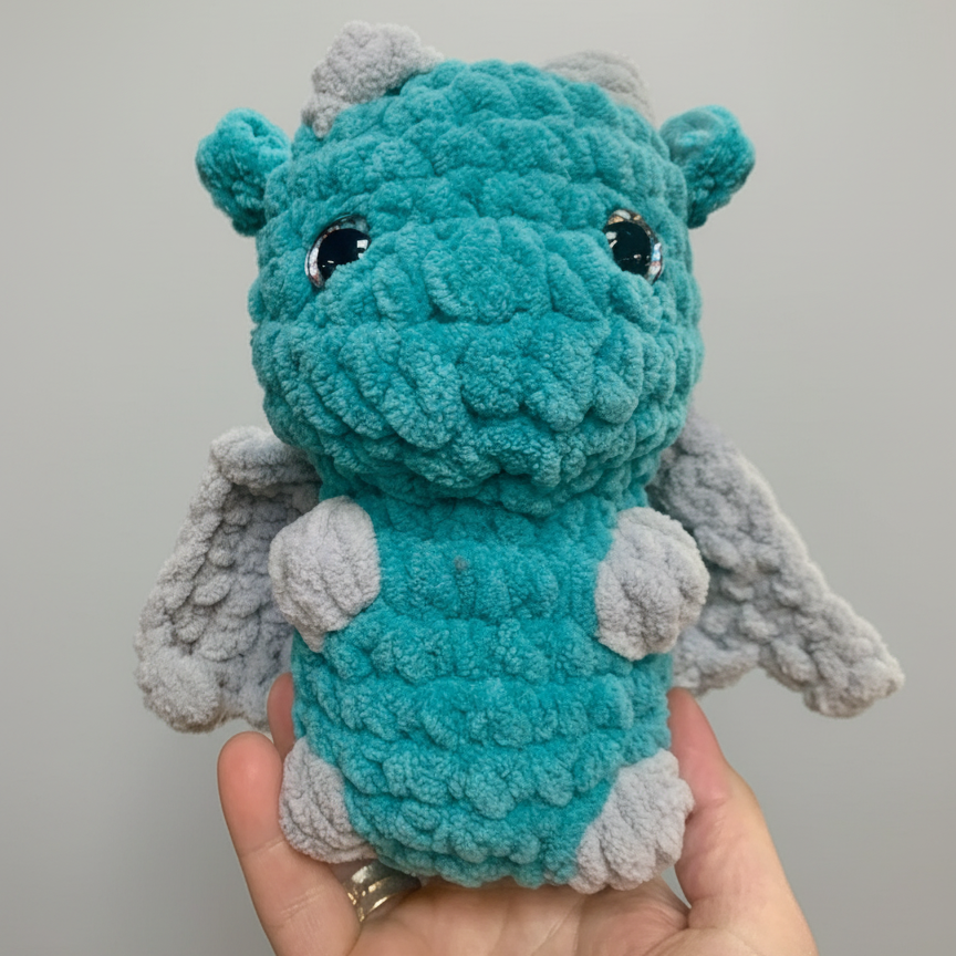 Standing Dragon Crochet Plush