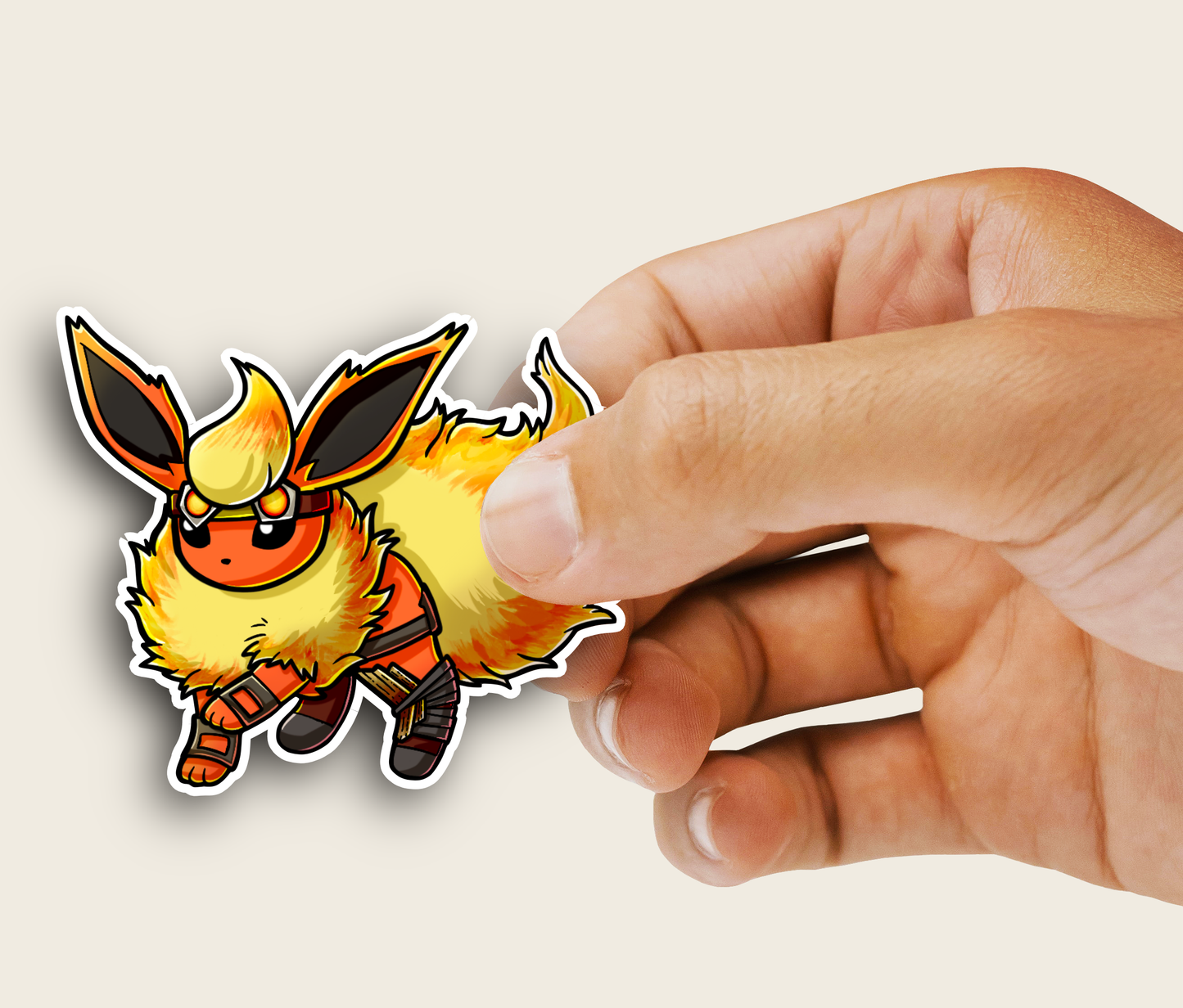 Flareon Pirate Pokemon Vinyl Sticker